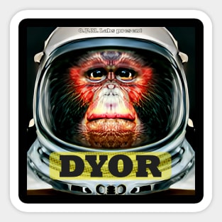 Funny DYOR Bored Ape Crypto Meme Sticker